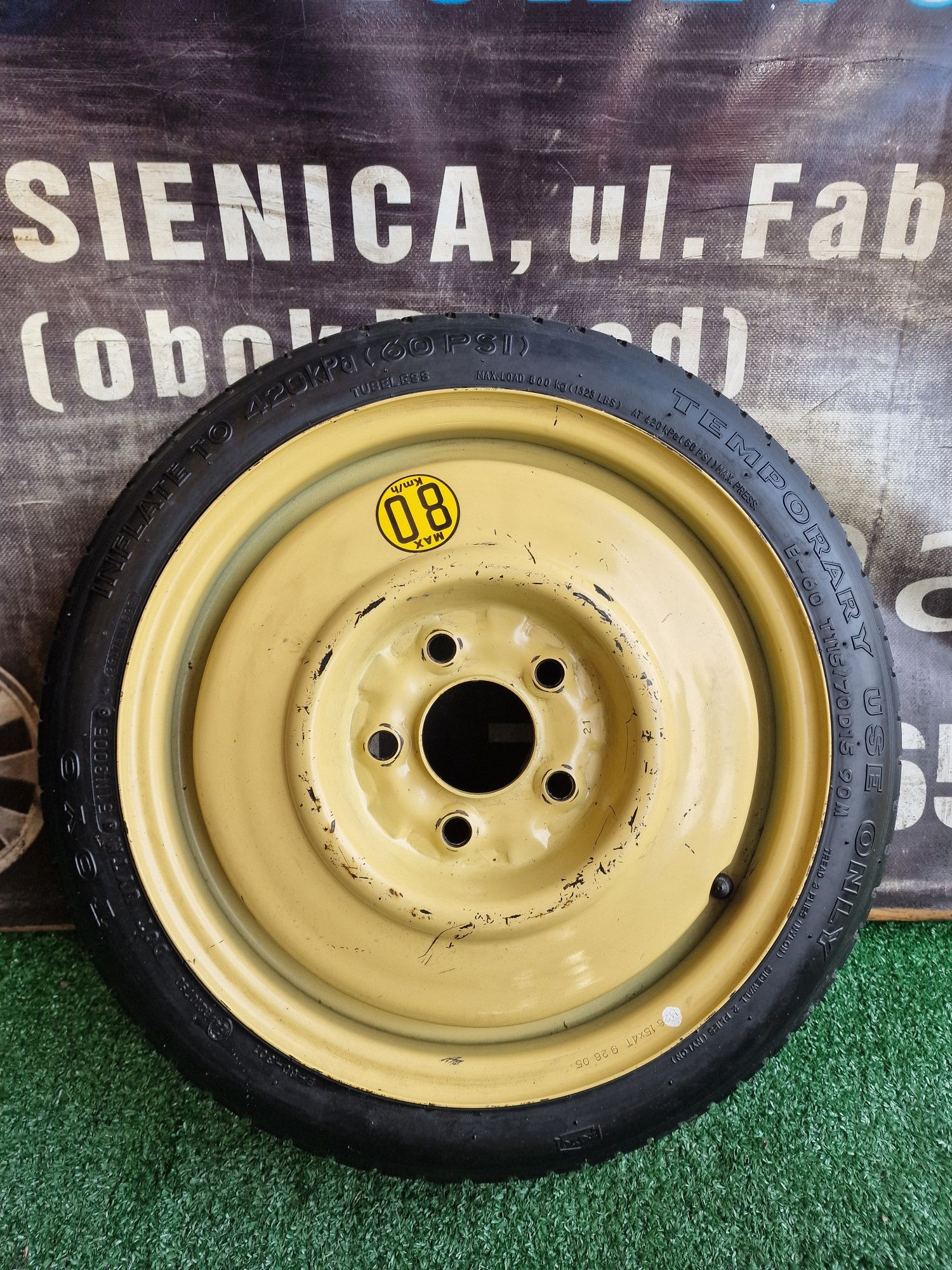 Koło zapasowe dojazdowe 15 5×114.3 Mazda