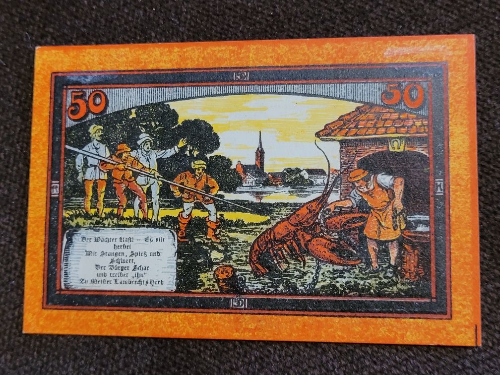 Notgeld pieniądz zastępczy Miejscowość Ińsko 1921r banknot