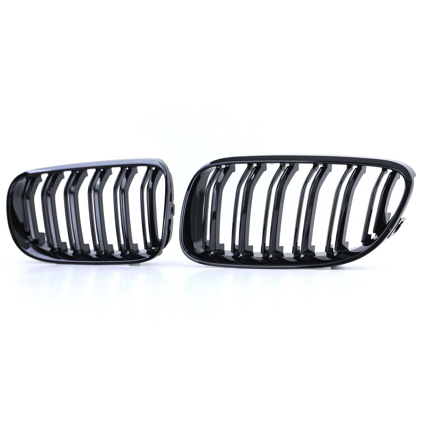 Grelha dupla para BMW Série 3 E92 E93 2010 a 2013 Preto Brilhante