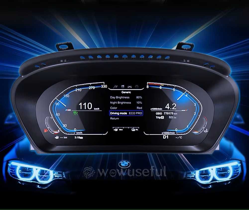 12.3'' licznik do BMW z/bez HUD - F01, F10, F11, F12, F06, F07 i inne
