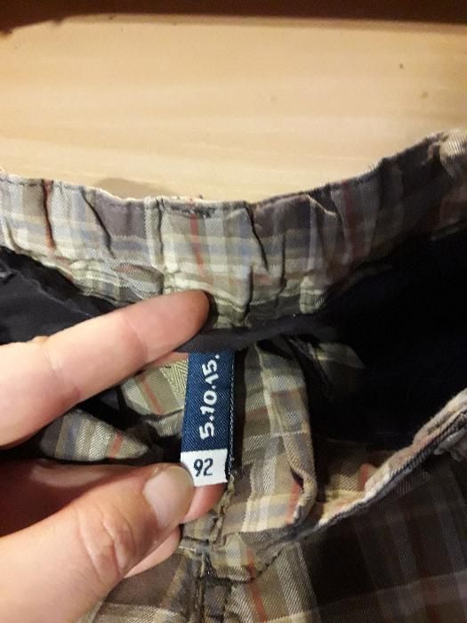 Spodenki krótkie w kratkę roz 92