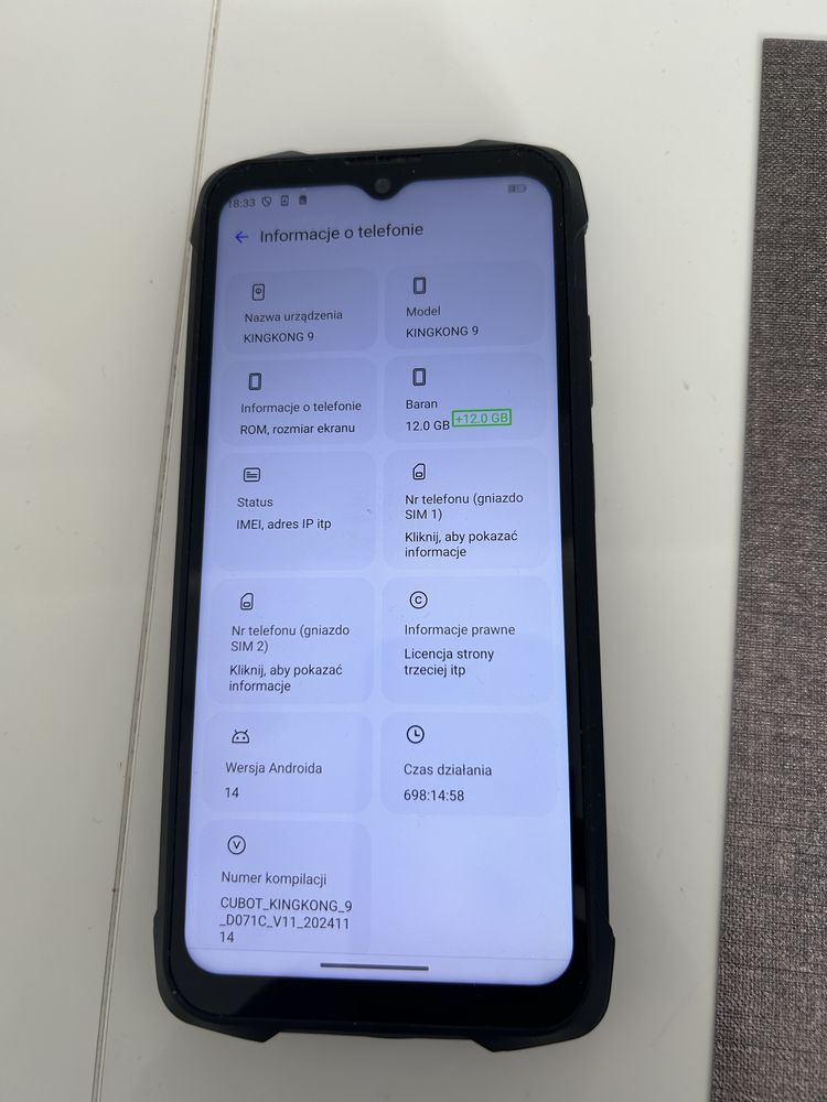 Cubot Kingkong 9 256GB
