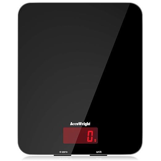 Accuweight Waga Kuchenna Cyfrowa 5 Kg 1 G Lcd Tarowanie Szkło