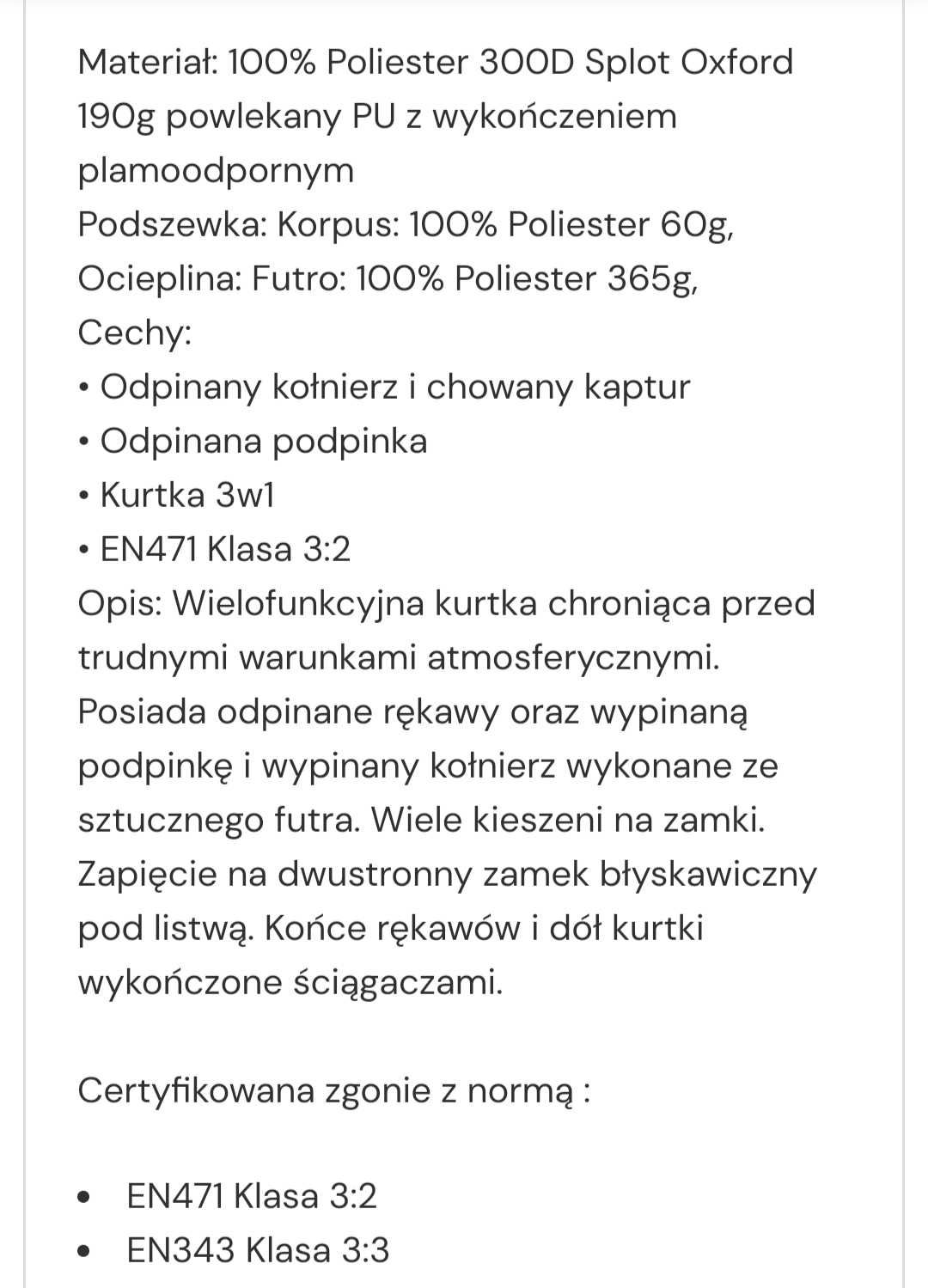 Kurtka ostrzegawcza Portwest XL 380zł.