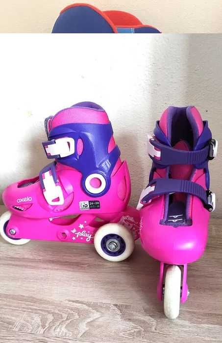 Patins oxelo rosa