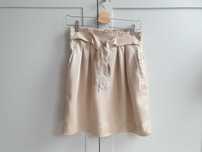 Beżowa spódnica typu paperbag H&M jak nowa 36 100% lyocell z liocelu