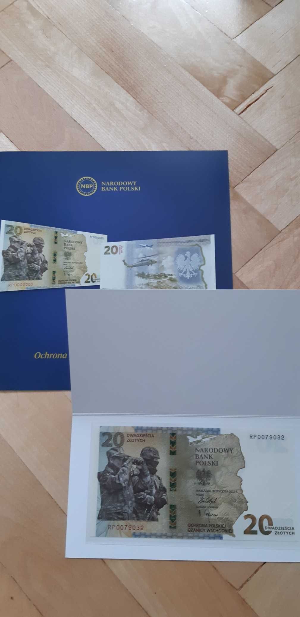Banknot 2022 - 20 zł Ochrona polskiej granicy wschodniej
