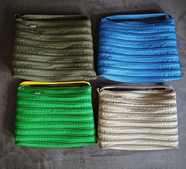 brazylijska torebka plażowa ZIPPER beżowa handmade Rio de Janeiro