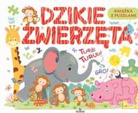 Książka Edukacyjna Z Puzzlami. Dzikie Zwierzęta