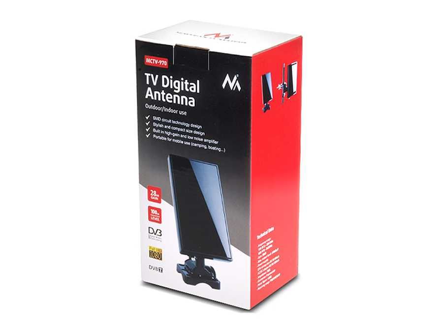 Mocna antena TV panelowa DVB-T 100dBuV FULLHD