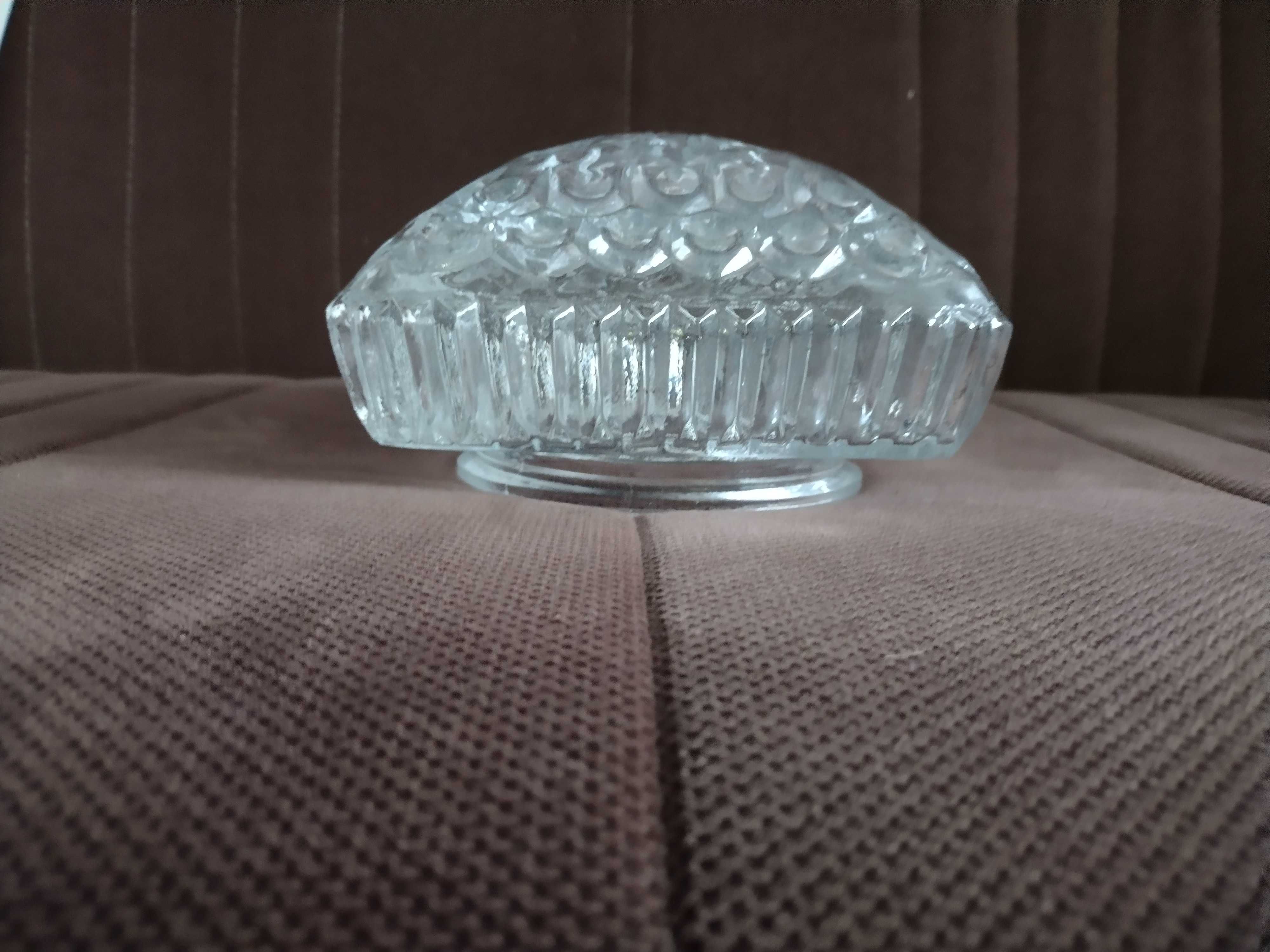 Klosz przezroczysty kryształ do plafonu ceramicznego z PRL-retro
