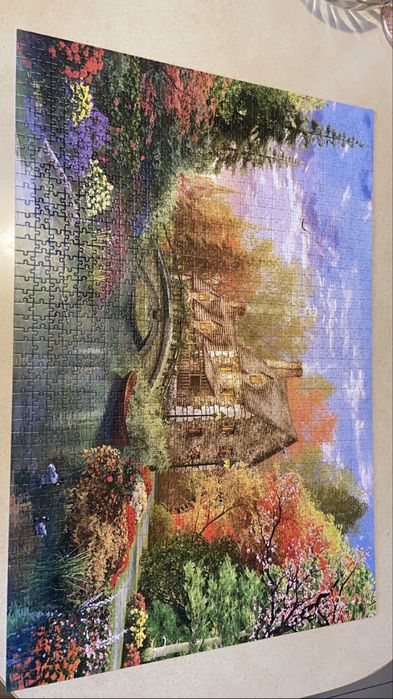 Puzzle 1500 Chatka nad jeziorem