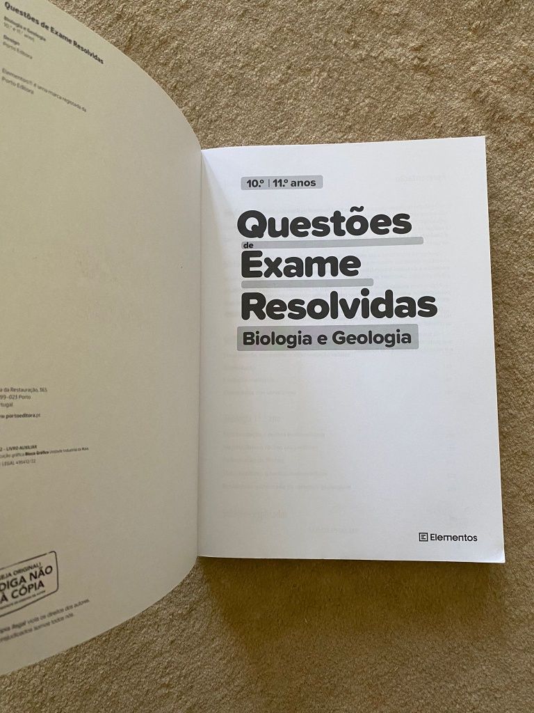 Questões de Exame Biologia e Geologia 10 e 11 anos