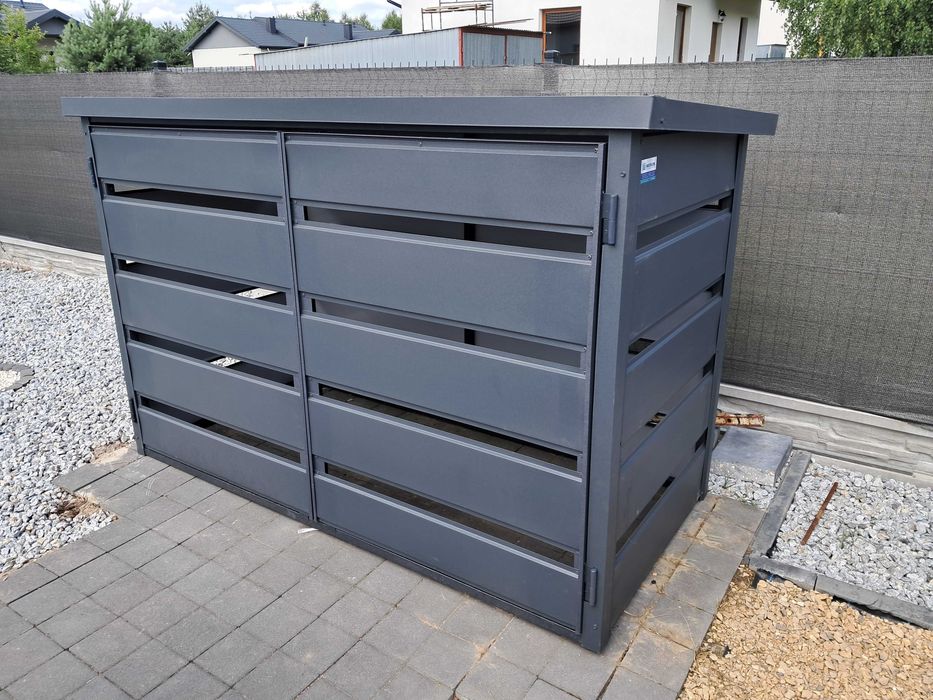 Nowoczesne Garaże Blaszane, zabudowy na kosze, wiaty śmietnikowe