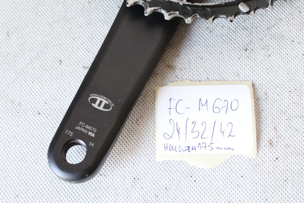korba rowerowa shimano SLX FC-M670 pod 10s 24/32/42 hollowtech 0825cis