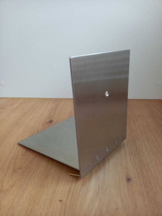 Niewidzialne półki na książki / Stal Inox szczotkowana / Zestaw 3 szt.