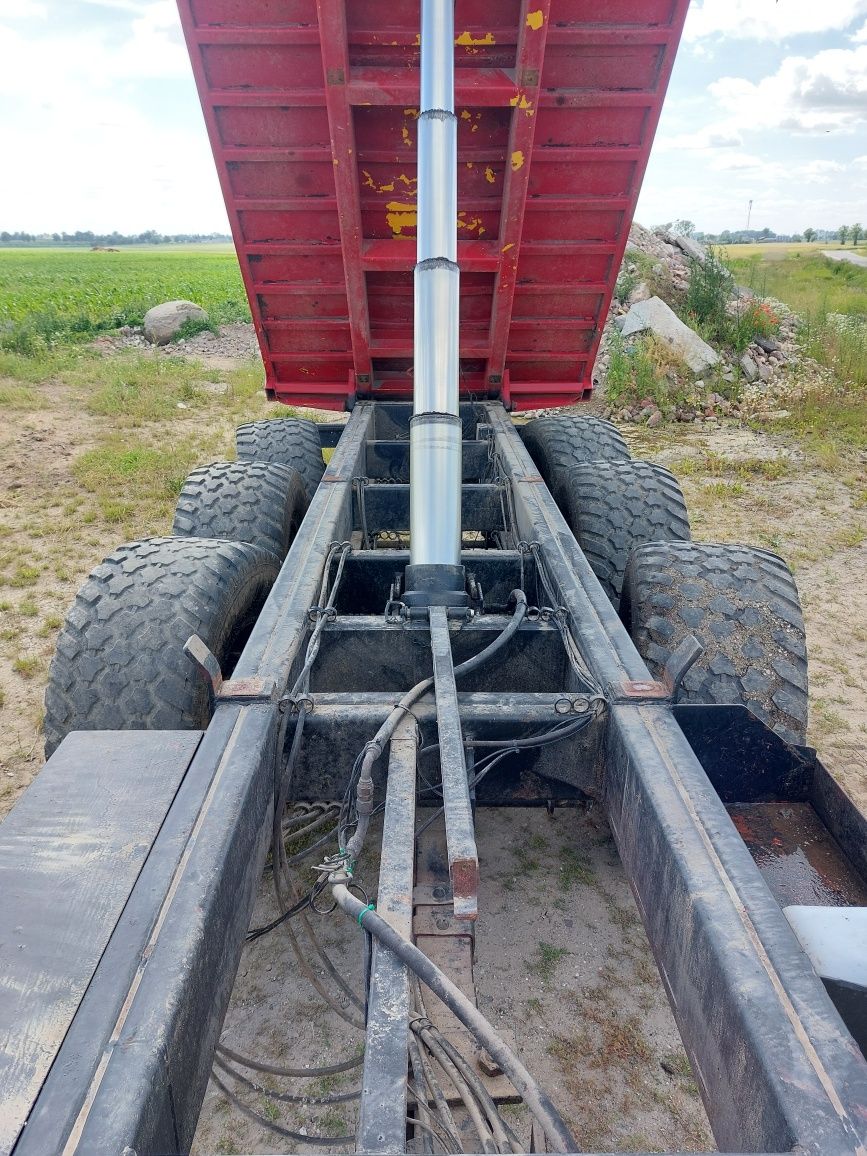Przyczepa 3-osiowa tridem 21 ton. Osie skrętne