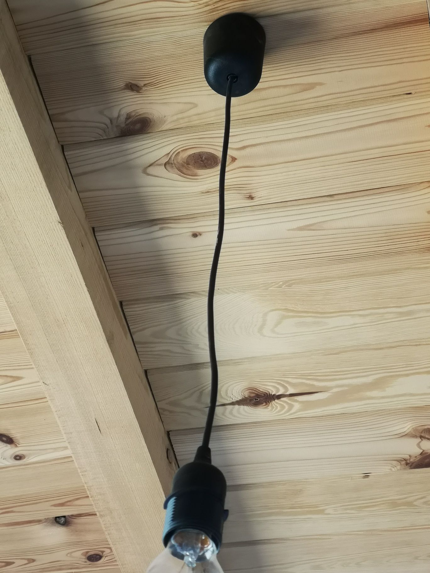 Lampa wisząca  drewniana e27