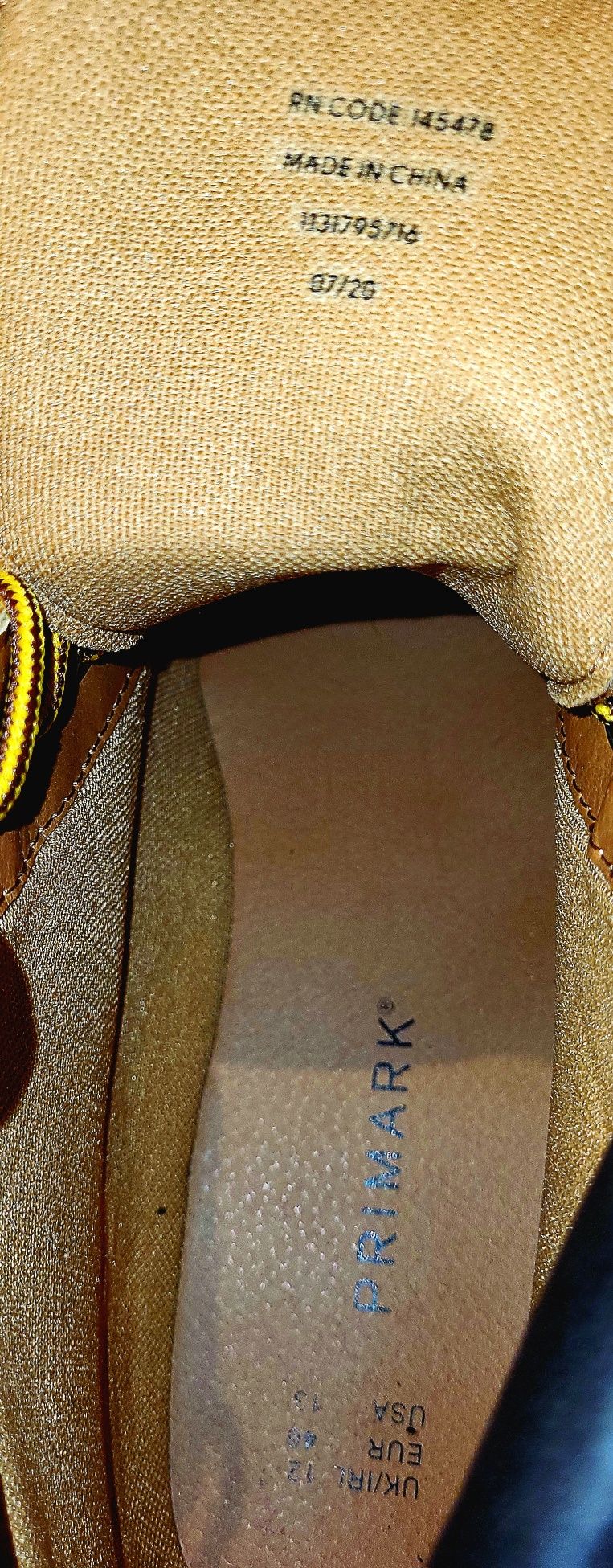 PRIMARK мужские Ботинки  цвет коричневый 46 (30см)