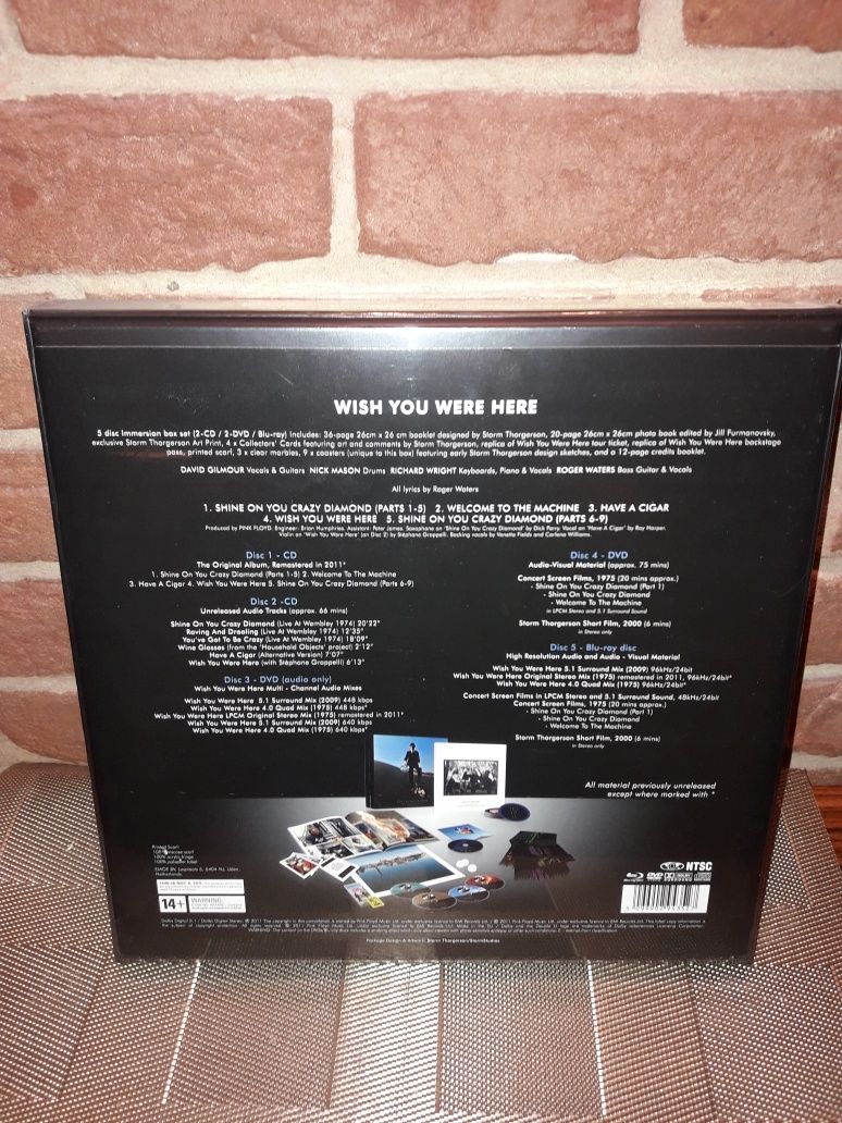 Nowy box Pink Floyd - Wish You Were Here CD, DVD, BR, książka