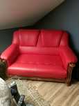 Sofa dwu osobowa czerwona