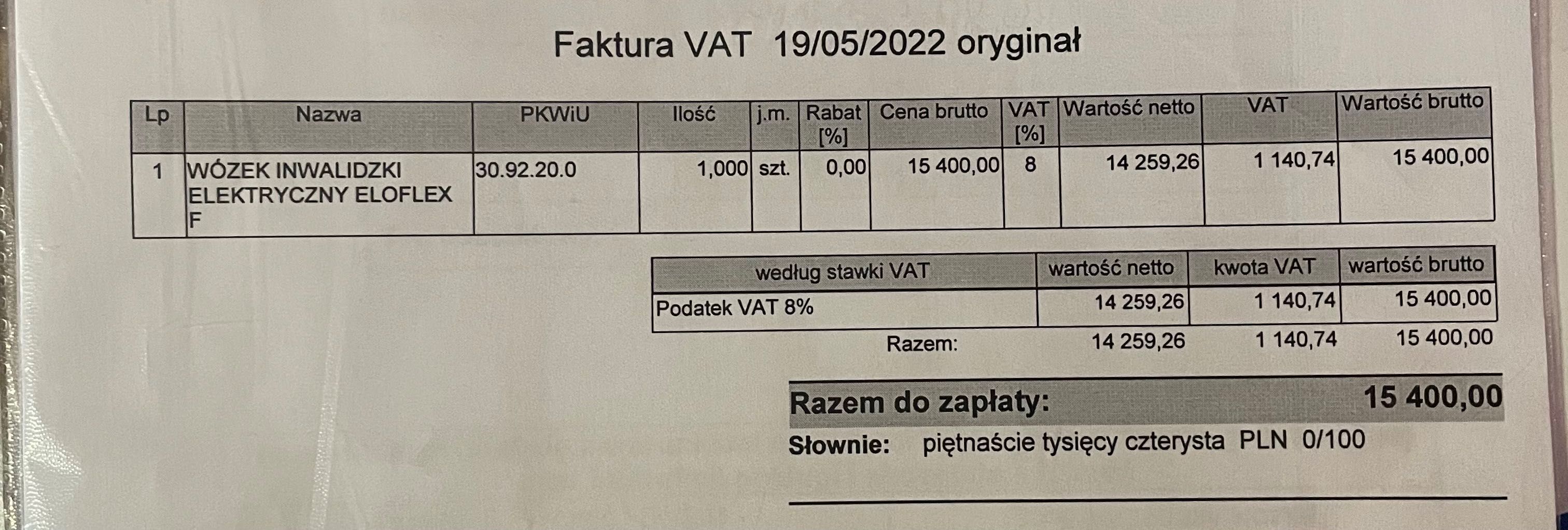 Wózek Inwalidzki Eloflex