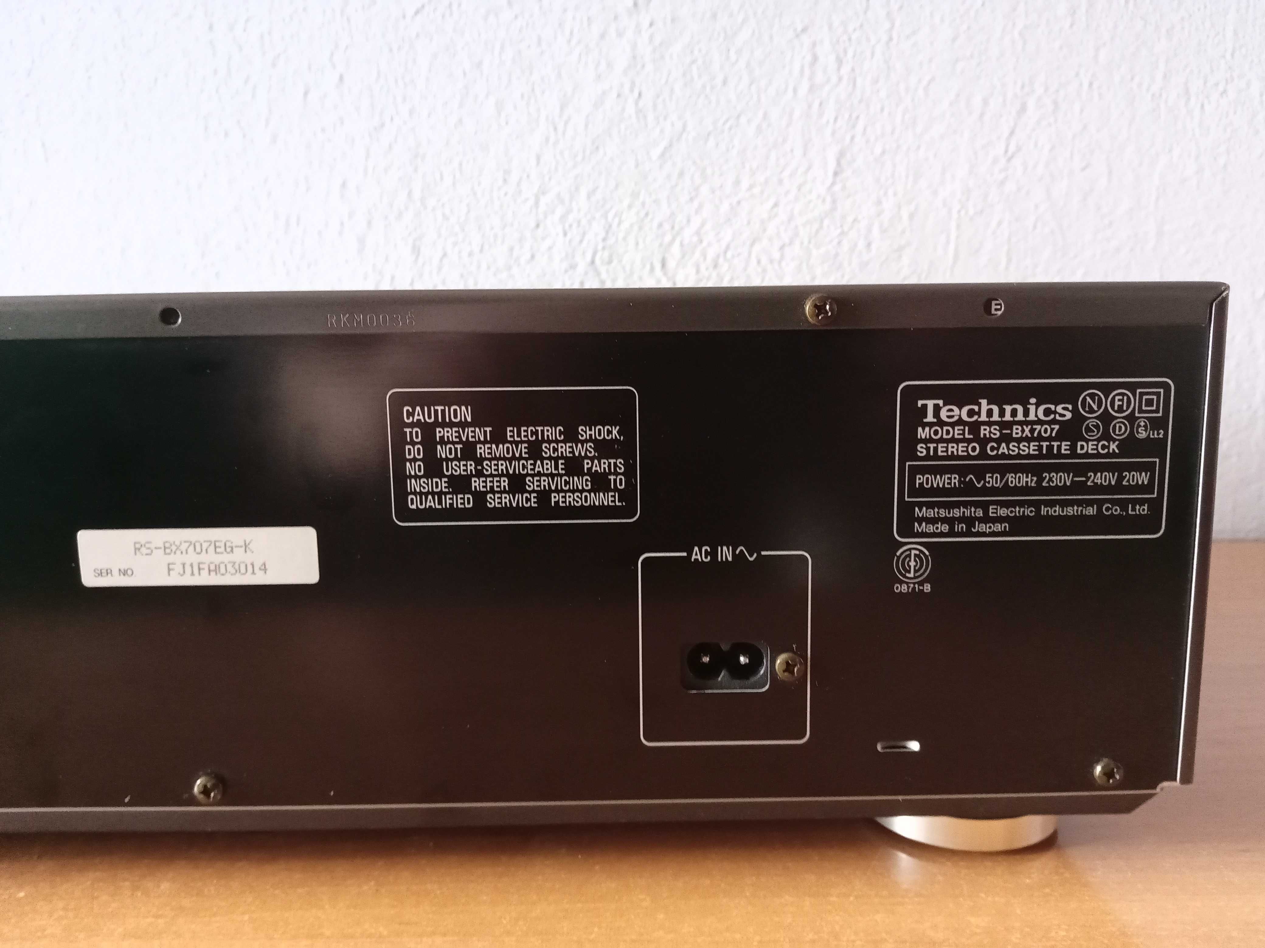 Magnetofon kasetowy deck Technics RS-BX707, 3 HEAD, class AA
