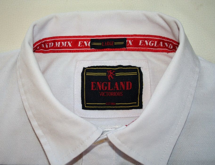 Anglia Victorious Koszulka Polo biały Krótki rękaw mężczyźni rozmiar L