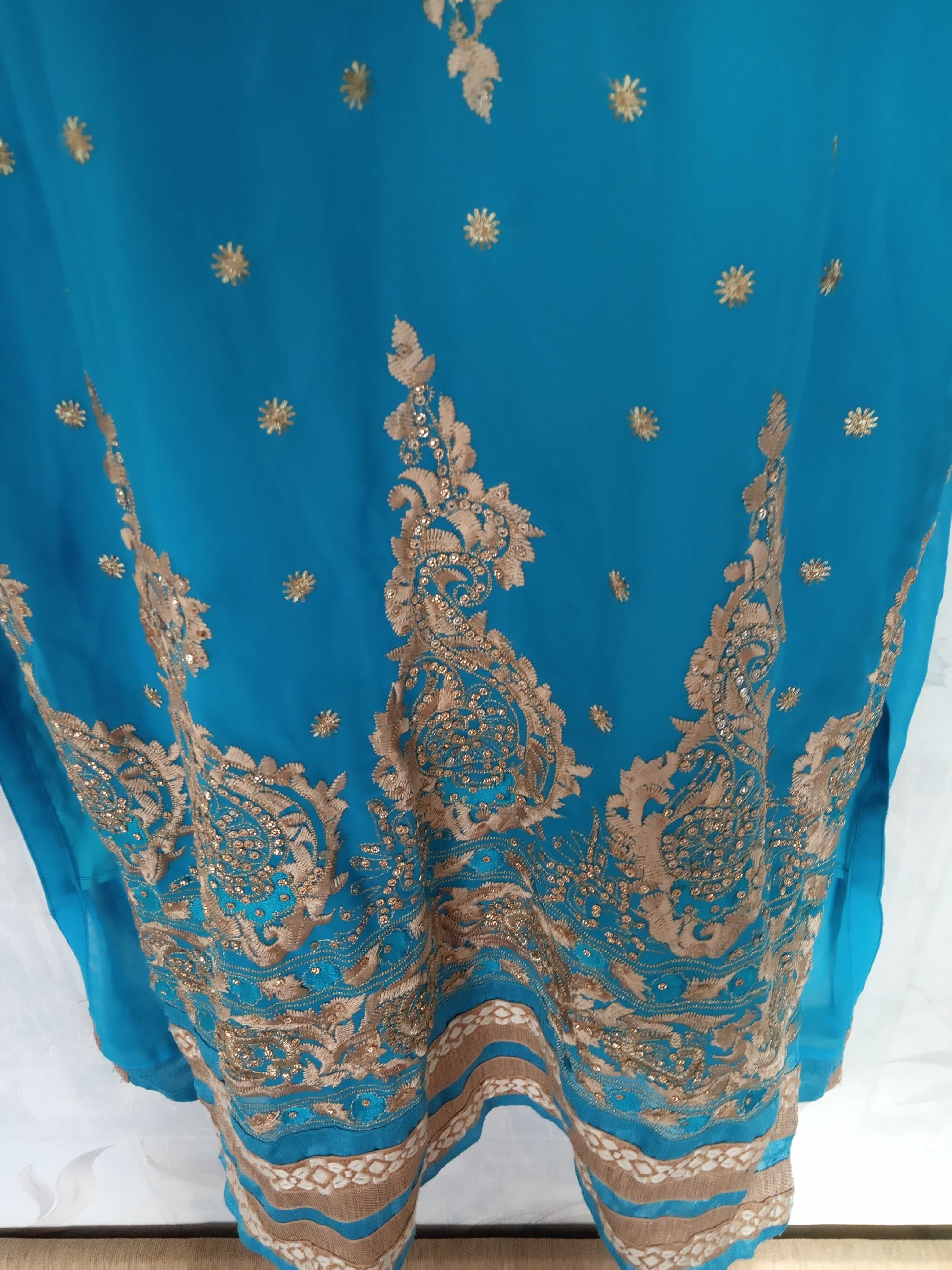 Индийское платье палантин сари костюм в индийском восточном стиле