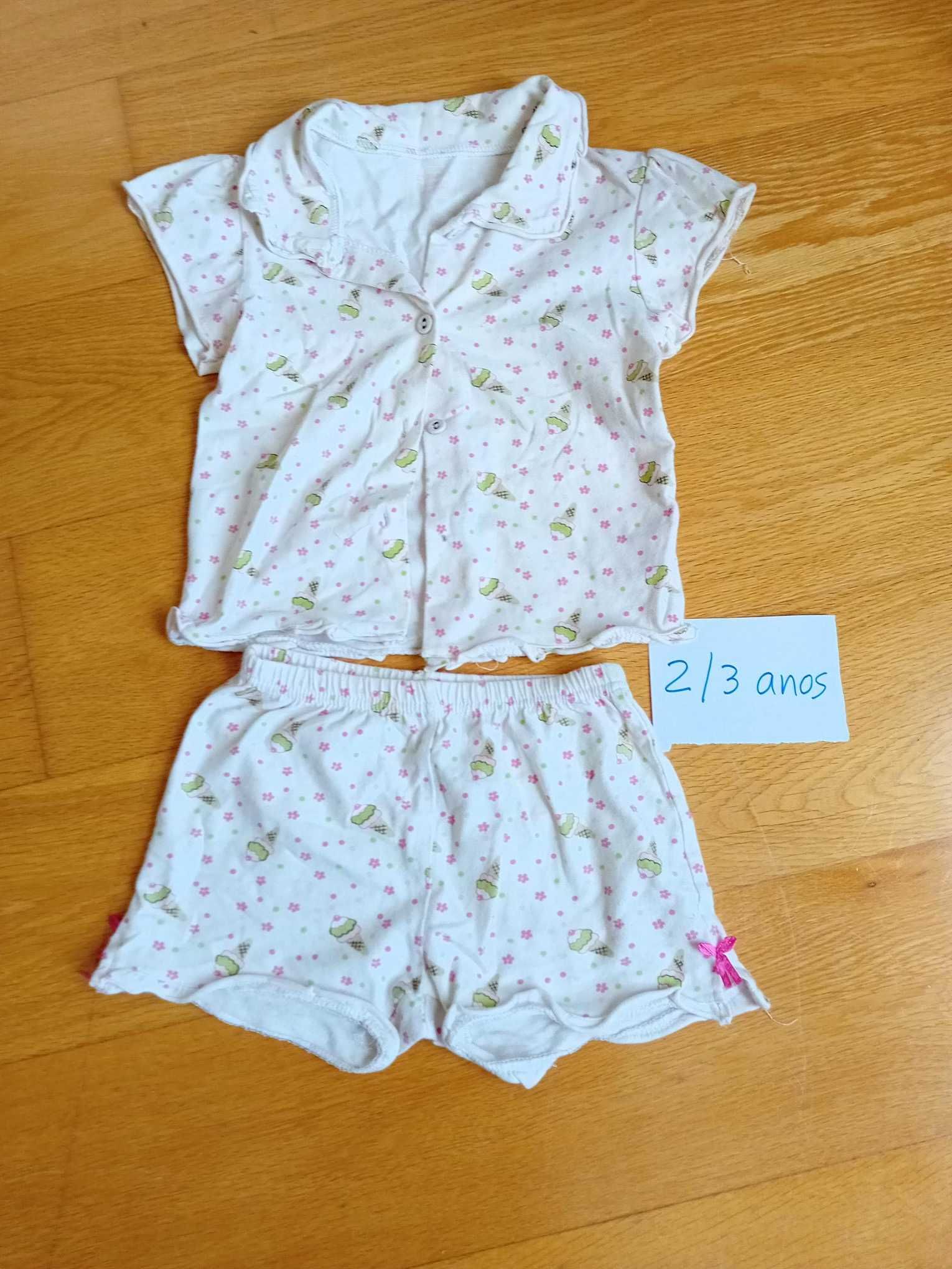Camisolas interiores, Pijamas de criança e pantufas - 2/3 e 4/5 anos