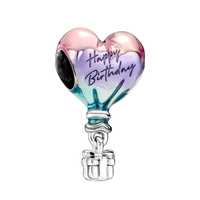 Zawieszka Charms  Srebro S925 na urodziny Balon Happy Birthday