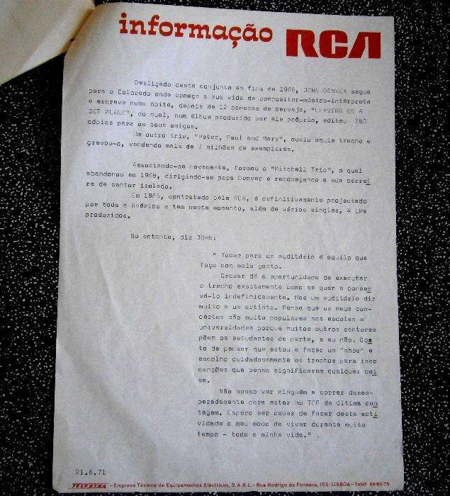 John Denver Whose Garden Was This Vinil LP