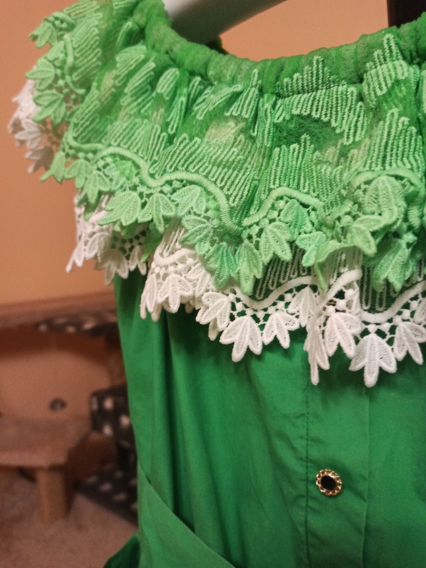 Літня сукня зелена платье сарафан летнее для беременных