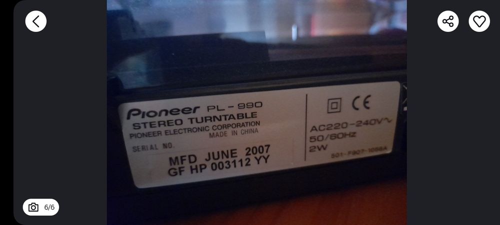 Gira discos PIONEER