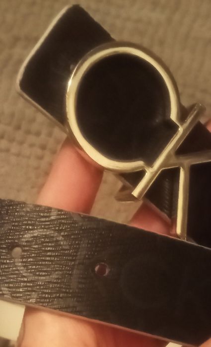 Pasek skórzany Calvin Klein 2w1, stan bardzo dobry, r. 80,