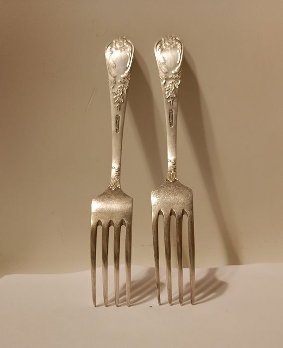 Widelce radzieckie związek ZSRR posrebrzane punca