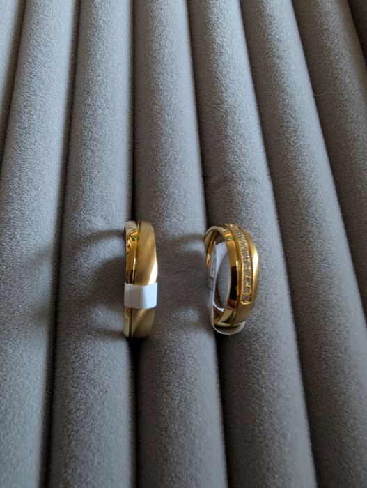 Alianças ouro lâminado 18k lindíssimas