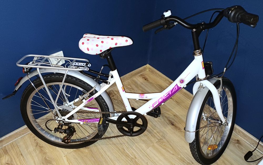 Rower 20 cali. Rowerek dla dziewczynki Folta.