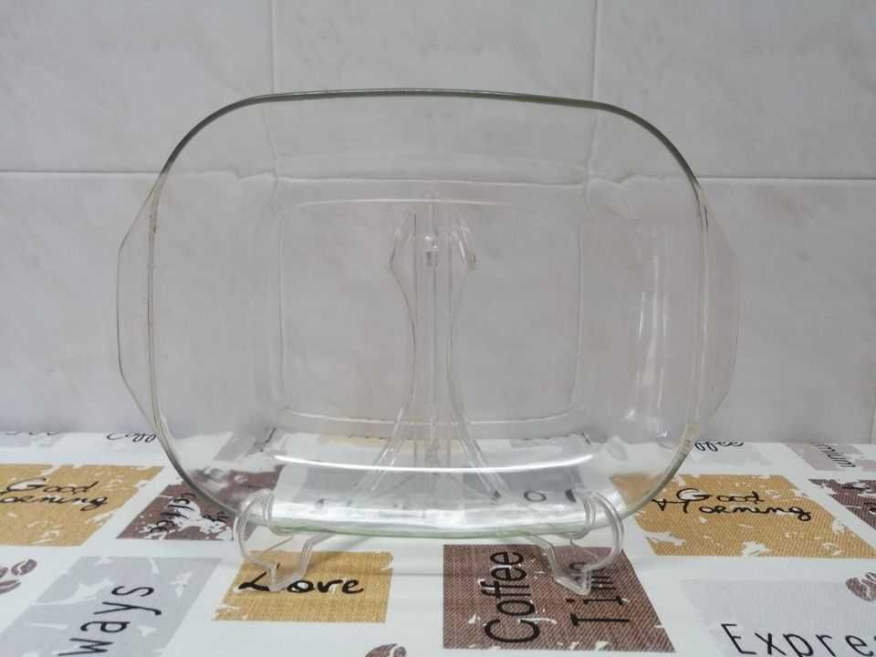 Travessa vidro transparente (pode ir ao forno)