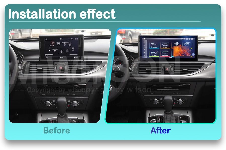 Ecrã Android e CarPlay 10.25" Full HD Audi A1 A3 A4 A6 Q5