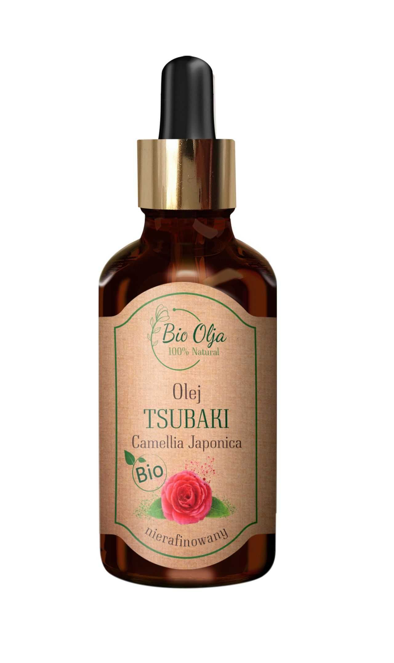 Olej tsubaki z kameli Japońskiej 50ml BIO 100% naturalny zimnotłoczony