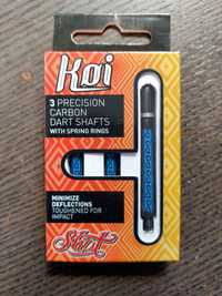 Nowe Shafty Shot Koi Carbon Helioknot Blue rozmiar, lotki dartsMedium