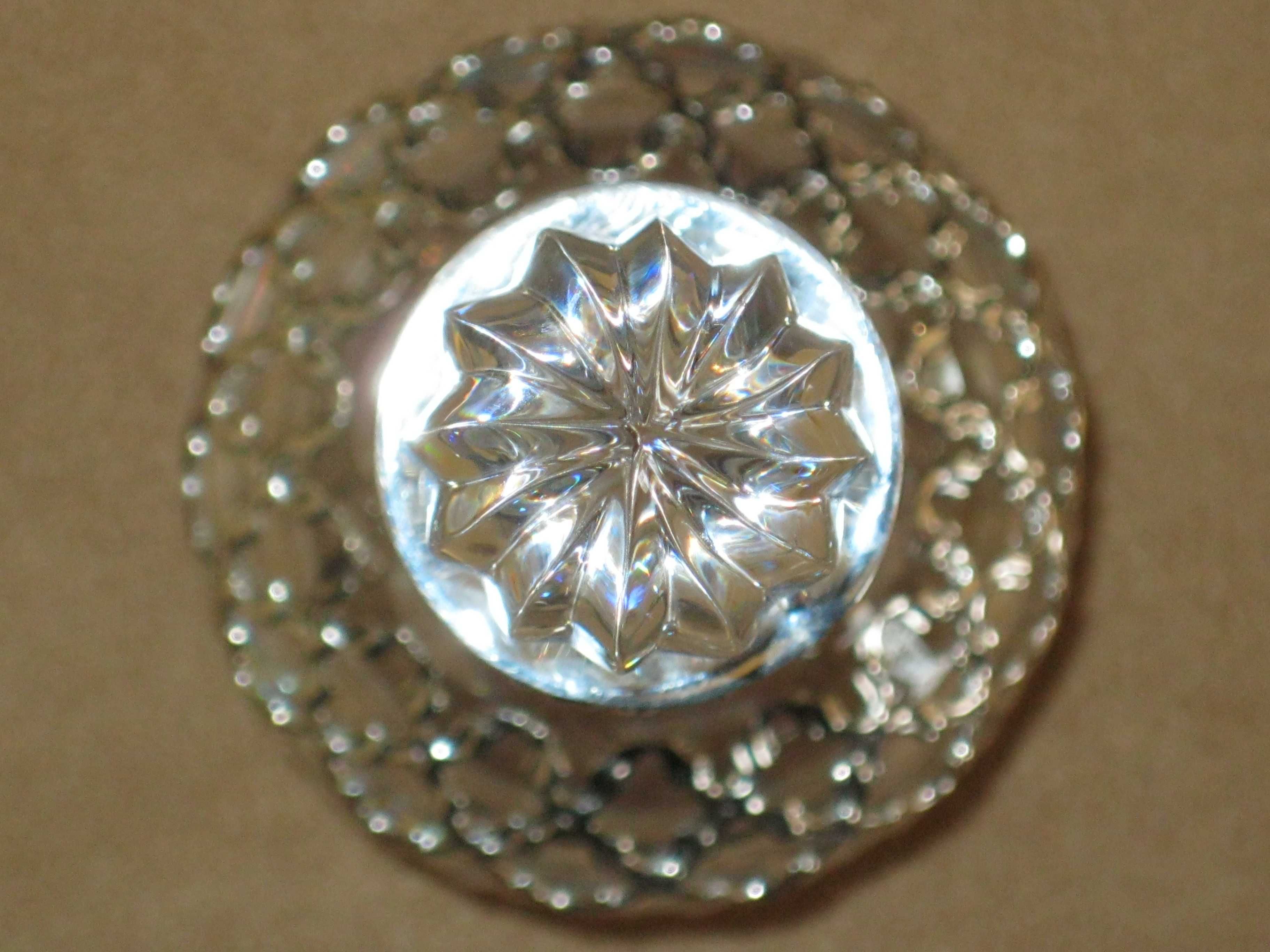 Frasco Cristal ATLANTIS C/Prata Maciça de Lei 925``mil.