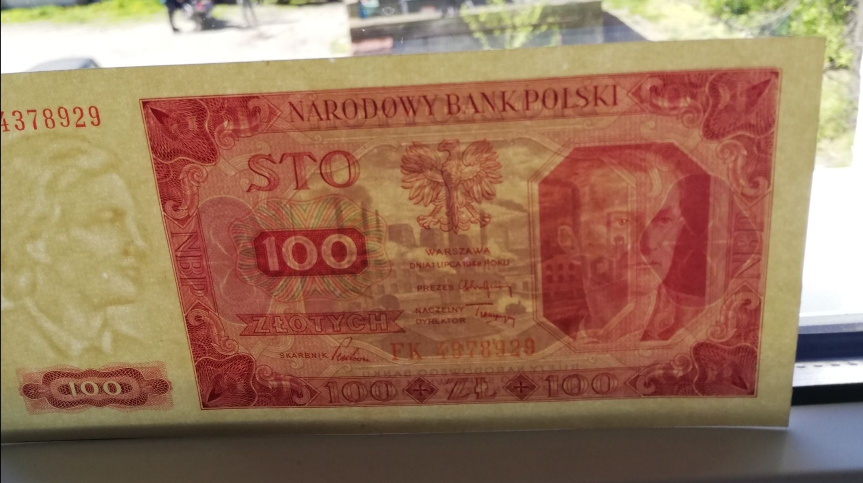 Polska banknot kolekcjonerski 100 złotych 1948 rok