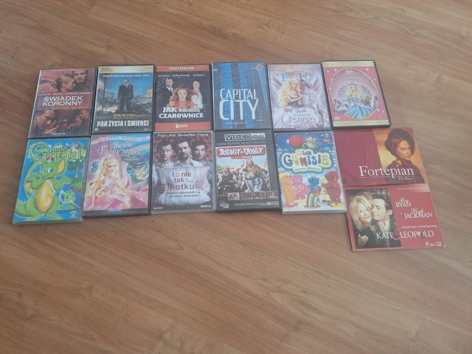 Filmy na DVD, muzyka CD, kasety z muzyką