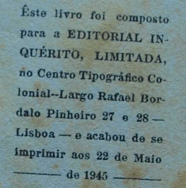 Foram Estes Os Vencidos de Fausto Duarte - 1º Edição 1945