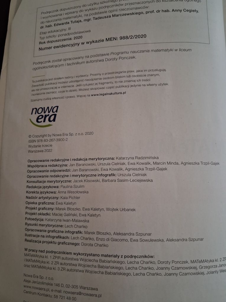 Matematyka 3 podstawowy i rozszerzony