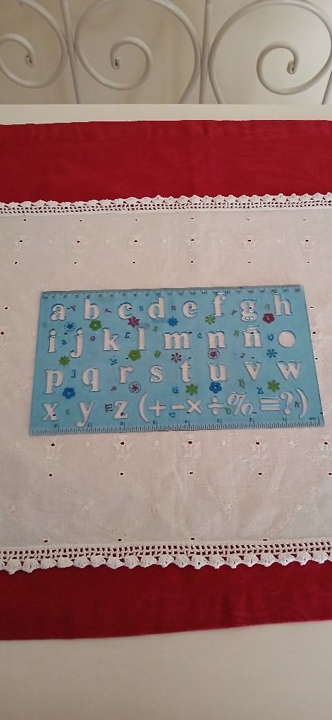 Escantilhão com letras e números