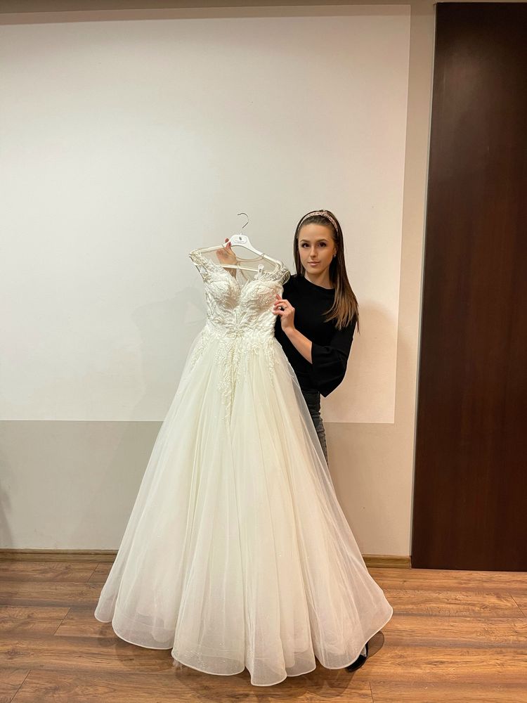Suknia ślubna weddingdress sukienka 34 xs biała balowa