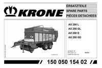 Katalog części  KRONE AX 250 L, AX 250 GL, AX 250, AX 250  GD,